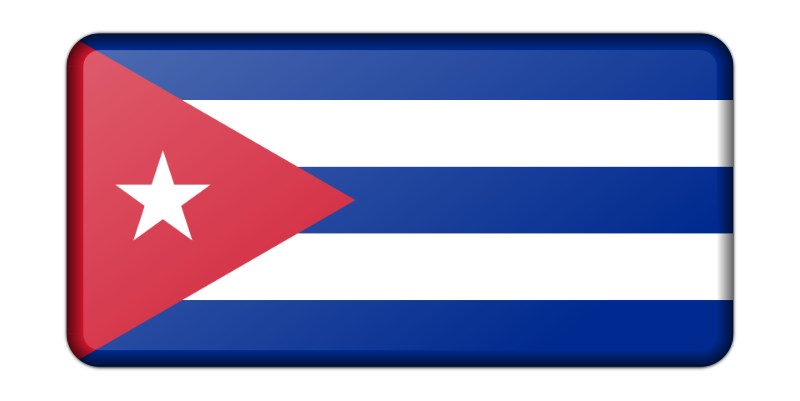Flag of Cuba (bevelled)