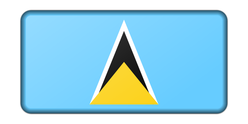 Saint Lucia flag (bevelled)