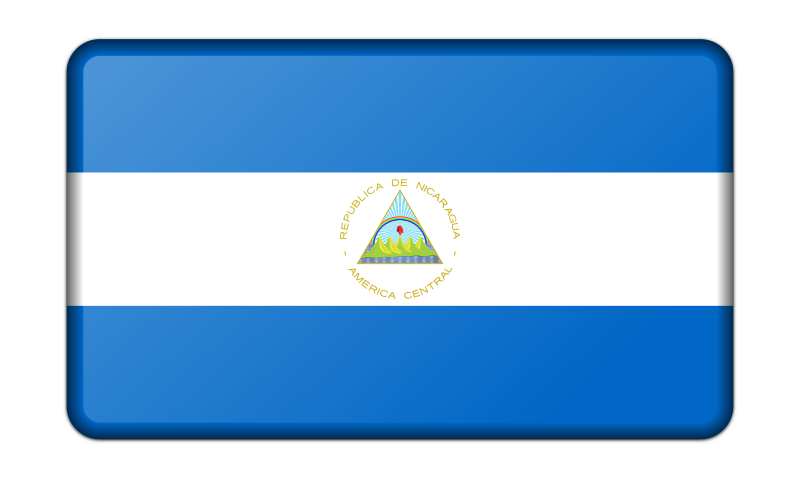 Flag of Nicaragua (bevelled)