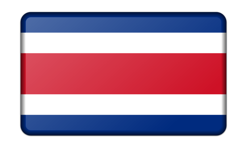 Flag of Costa Rica (bevelled)