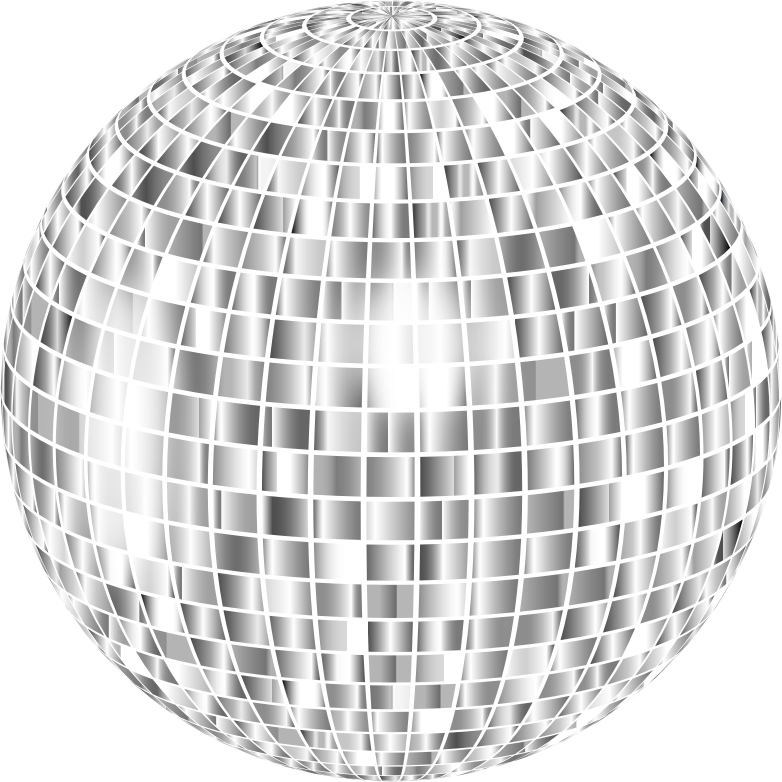 Glimmering Disco Ball No Background