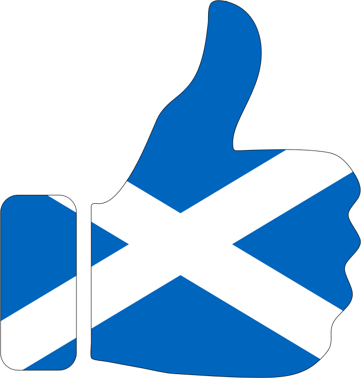 Thumbs Up Scotland With Stroke
