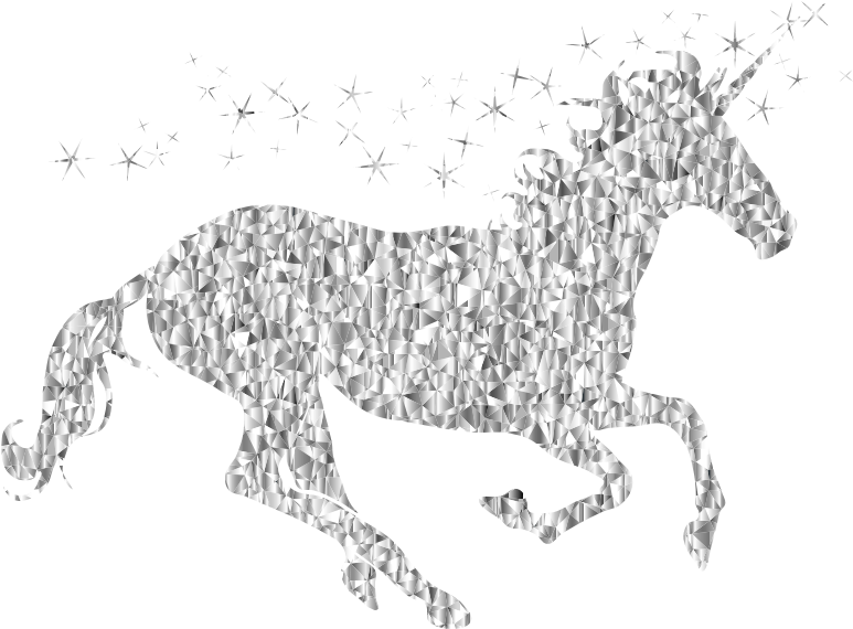 Gemstone Magical Unicorn Silhouette