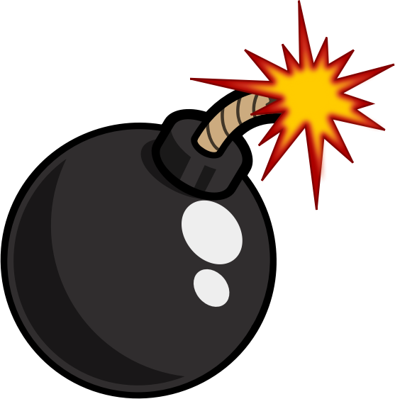 Black Cartoon Bomb