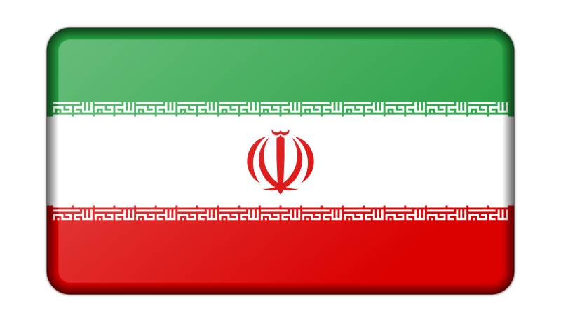 Flag of Iran (bevelled)