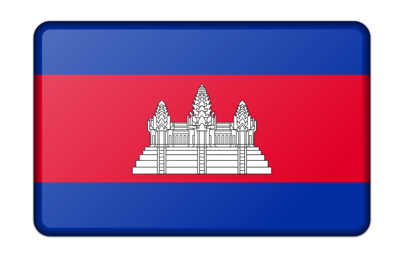 Flag of Cambodia (bevelled)