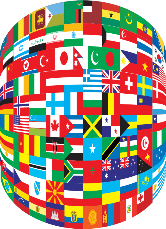 World Flags Cylinder