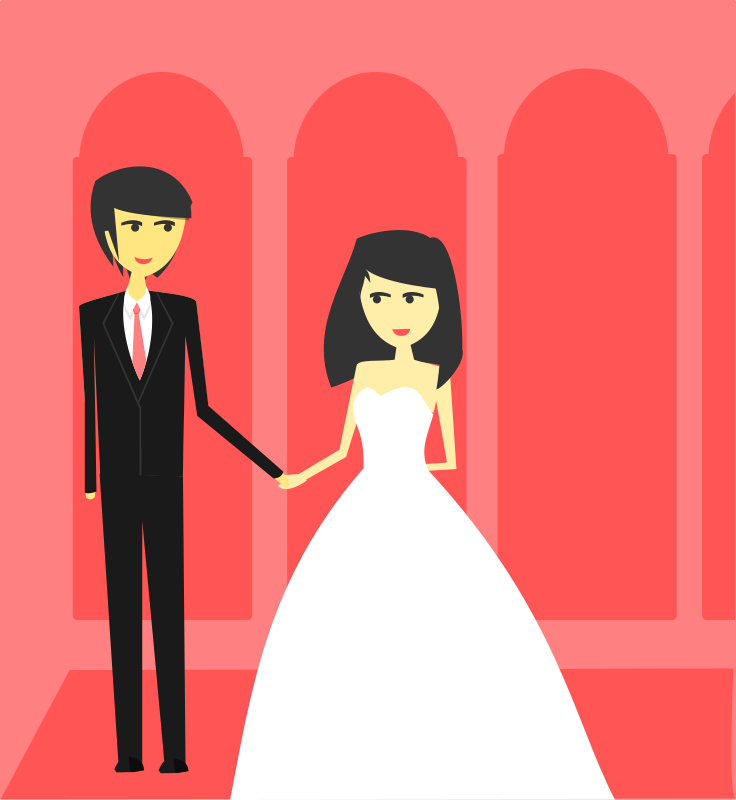 Simple Wedding illustration 