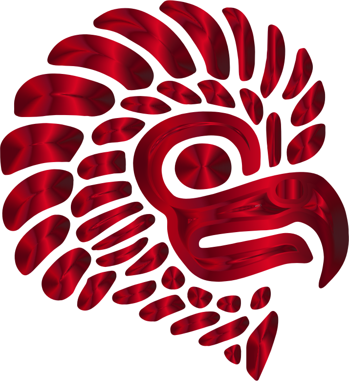 Prismatic Stylized Mexican Eagle Silhouette 6