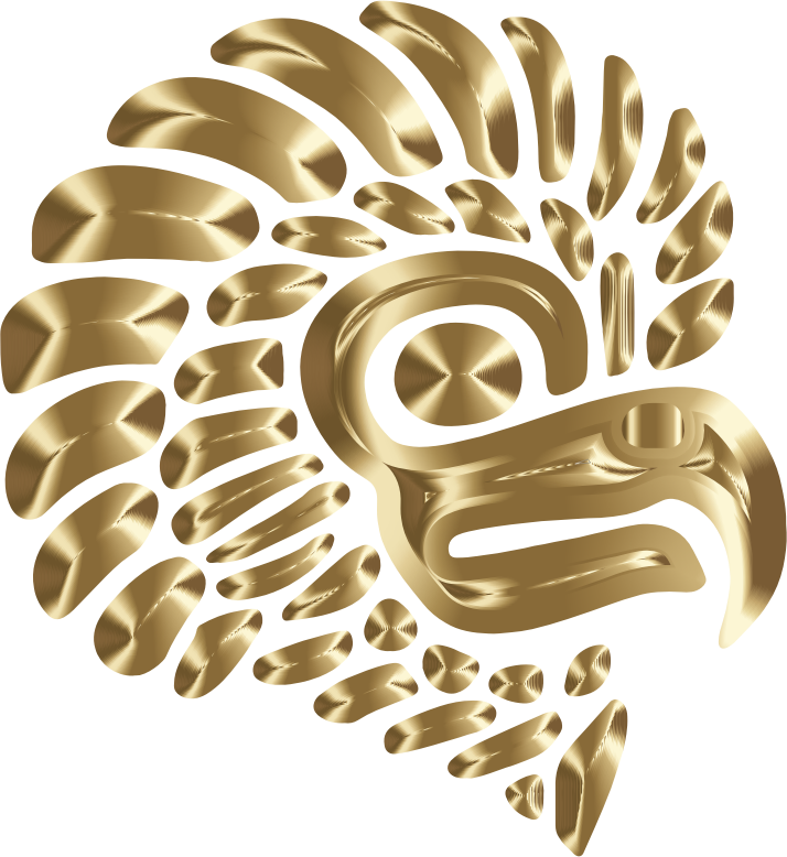 Prismatic Stylized Mexican Eagle Silhouette 7