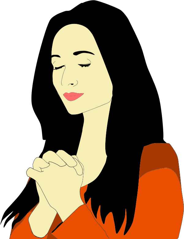 Woman Praying Illustration