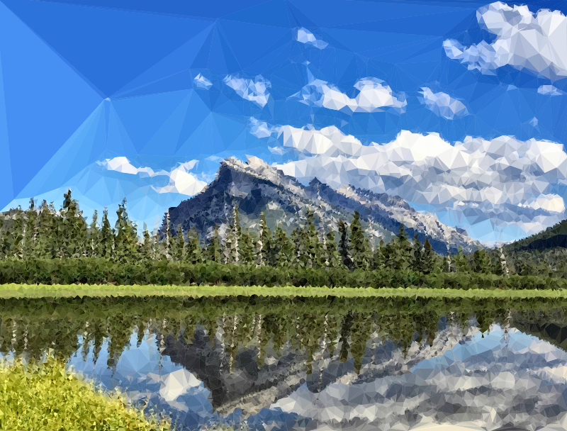 Low Poly Banff National Park Canada