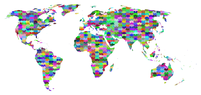 Prismatic Jigsaw Puzzle World Map