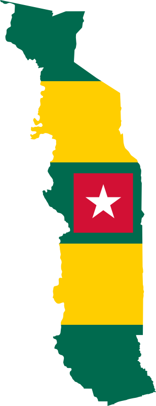 Togo Flag Map