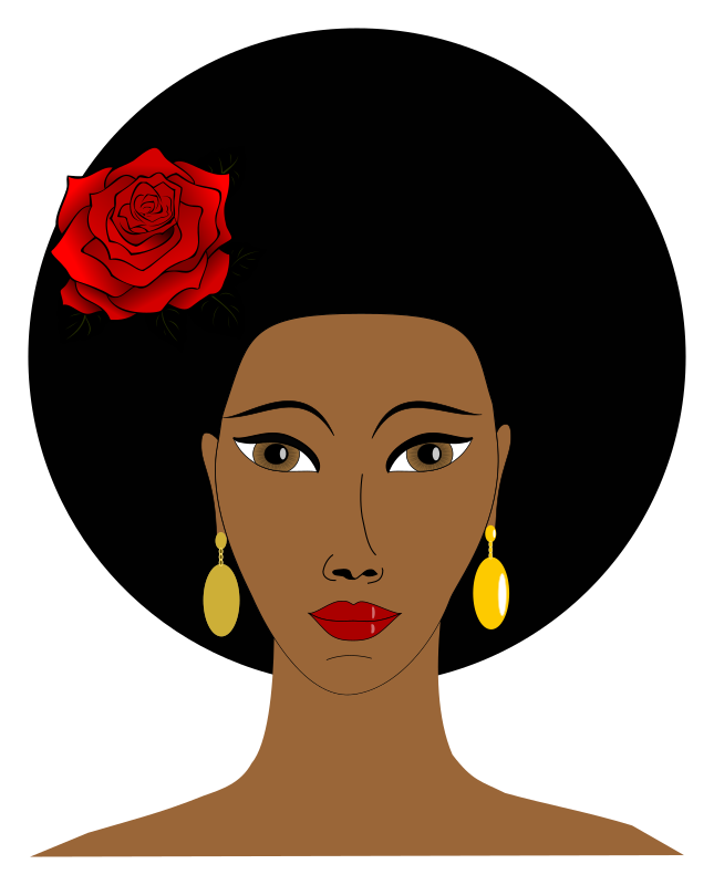 Black woman with a rose