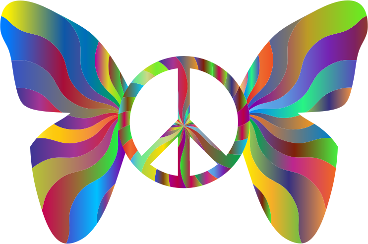 Groovy Peace Sign Butterfly 6