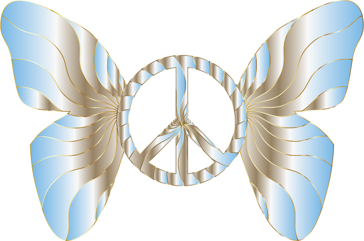 Groovy Peace Sign Butterfly 12