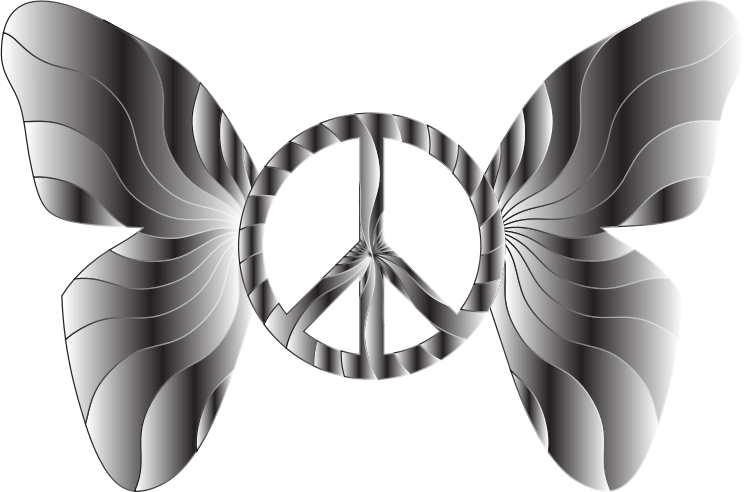 Groovy Peace Sign Butterfly 15