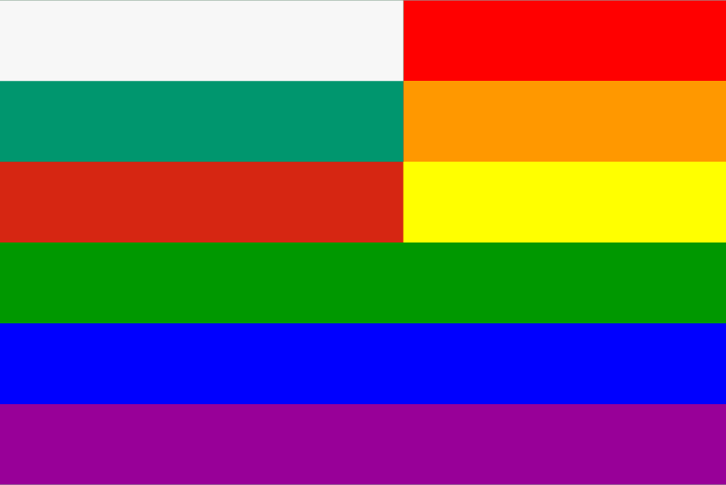 The Bulgaria Rainbow Flag
