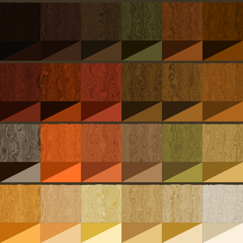 wood grain colour chart