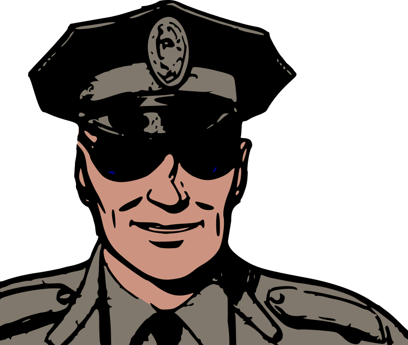 Police in sunglasses