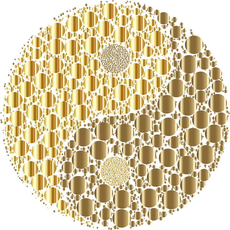 Golden Circles Yin Yang No Background