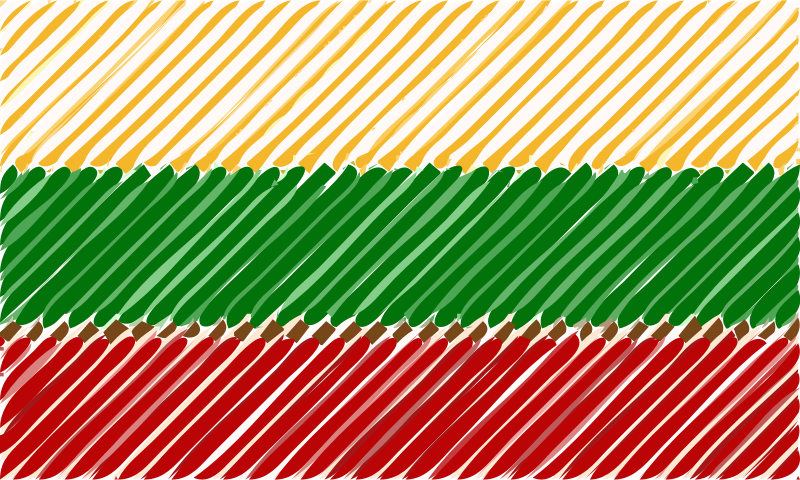 Lithuania flag linear