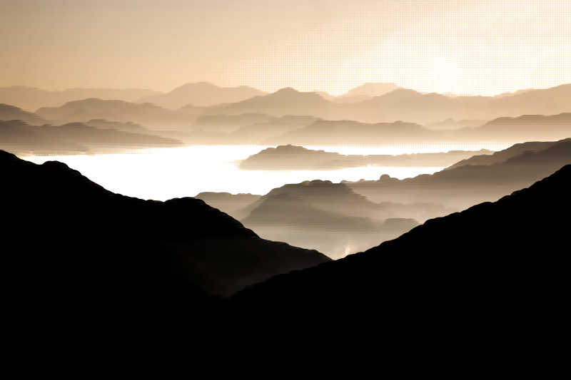 Surreal Misty Valley