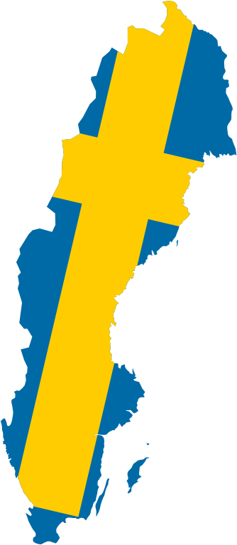 Sweden Map Flag