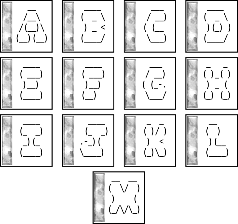 ASCII DropCaps 2 A-M
