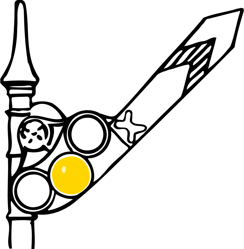 Railway semaphore (amber)