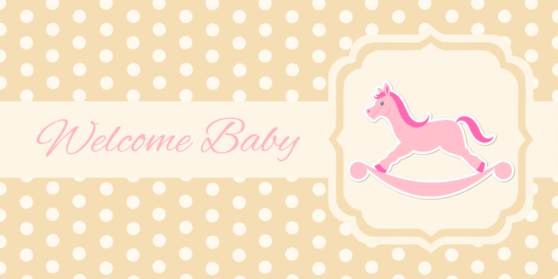 Baby greeting card (girl)