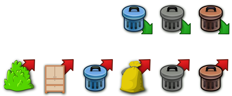 Trash icons