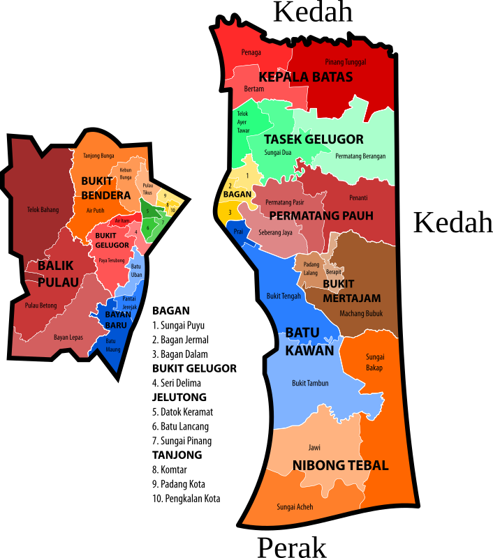 Penang new electoral map