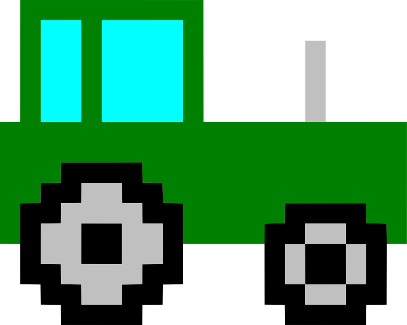Pixel art tractor
