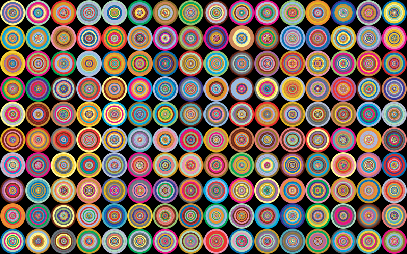 Prismatic Groovy Concentric Background 2