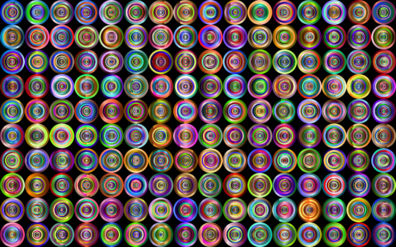 Prismatic Groovy Concentric Background 4