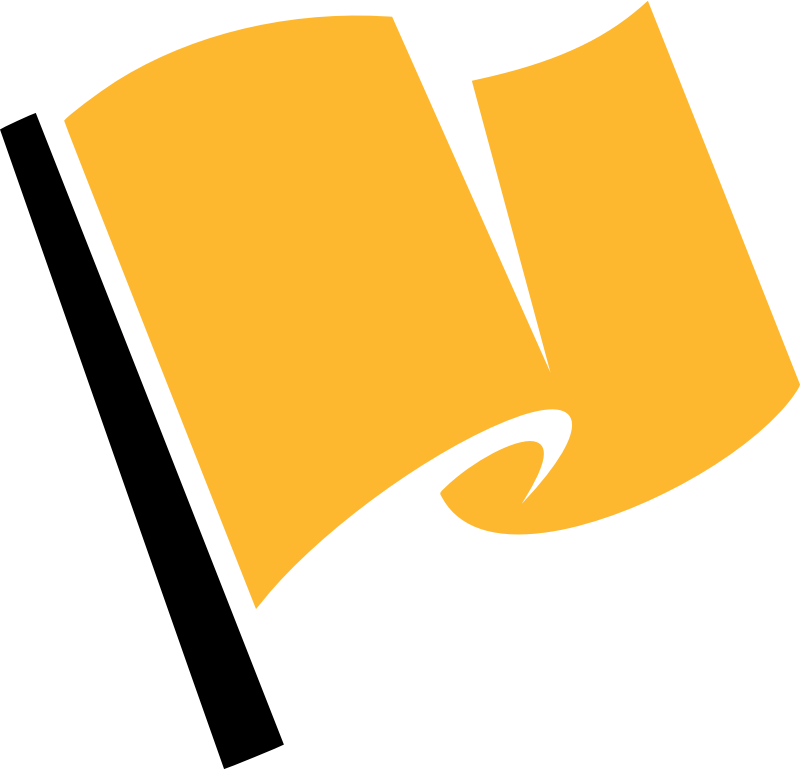 Hirnlichtspiele's yellow flag vectorized