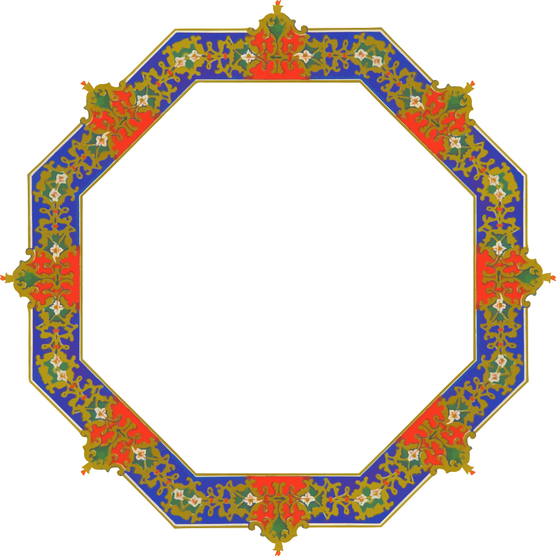 Octagonal ornate frame