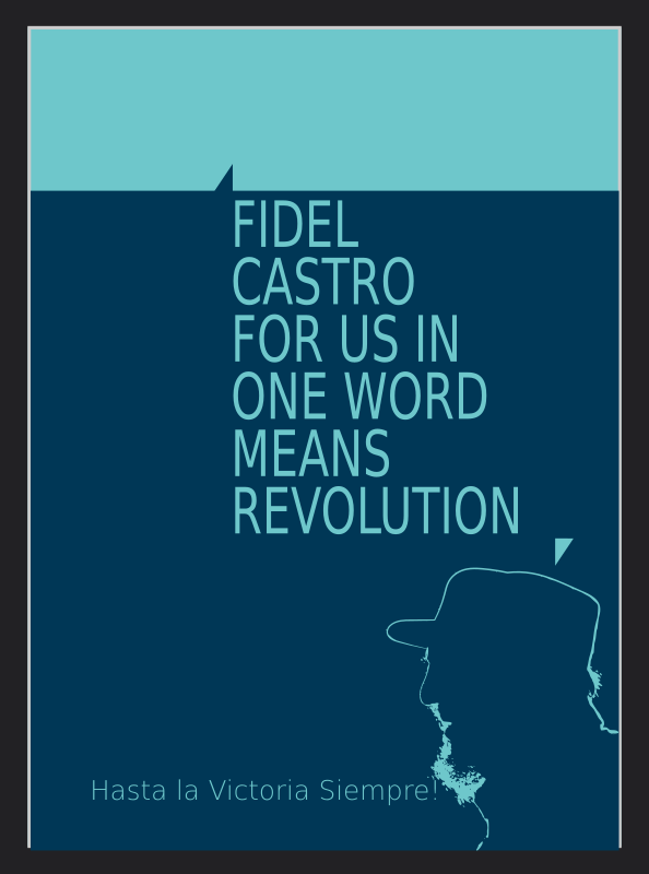 FIDEL CASTRO FOR US IN ONE WORD MEANS REVOLUTION