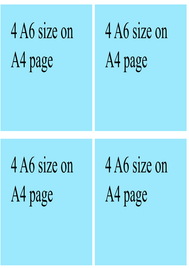 4 on a page