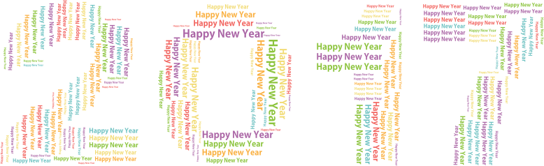 Happy New Year 2017 Word Cloud No Background