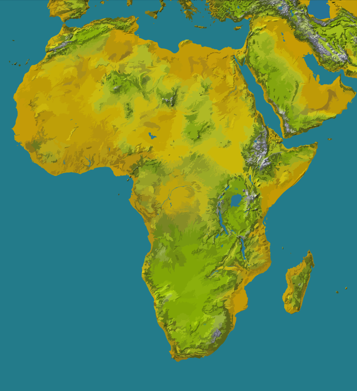 Africa topology (smaller file)