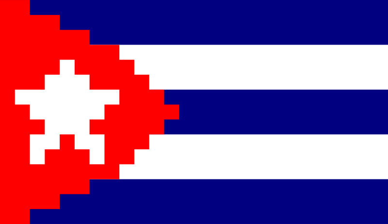 Cuba Flag Pixel Art