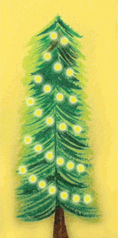 Remixed Christmas Tree Illuminated, traced.