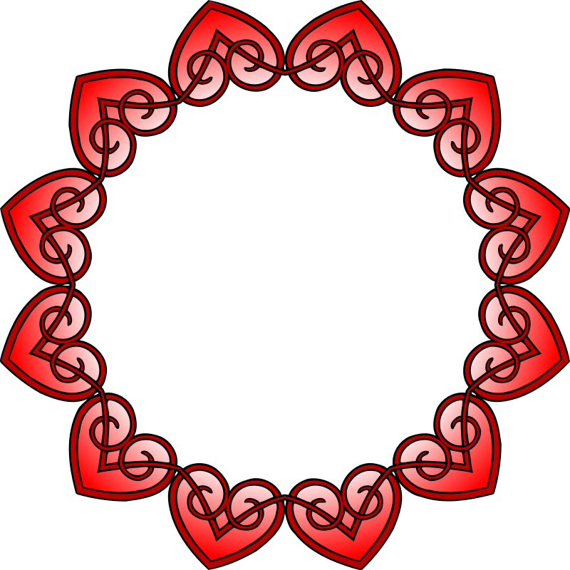 Hearts frame (colour)