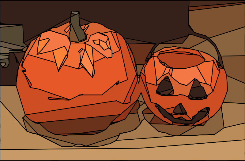 Pumpkin and Jack-o-Lantern