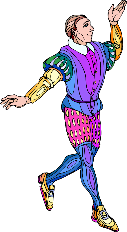 Shakespeare characters - dancer (colour)