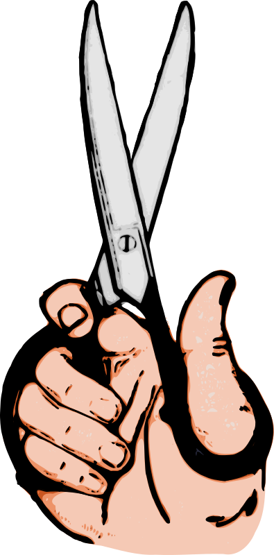 Scissors and Hand