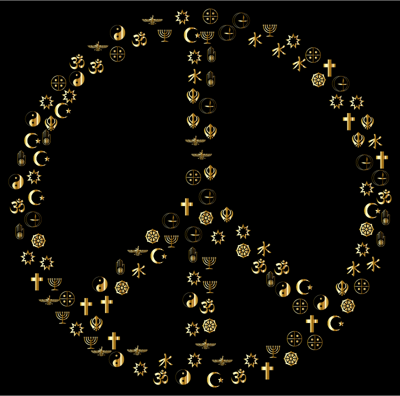 Gold World Religions Peace